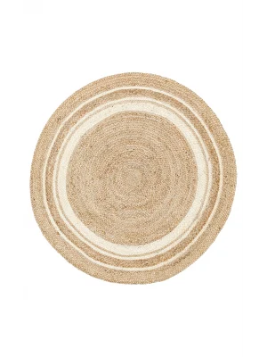 Juno Jüt Ech 01 Natural White Flatweave El Dokuma Naturel Jüt Hasır Halı