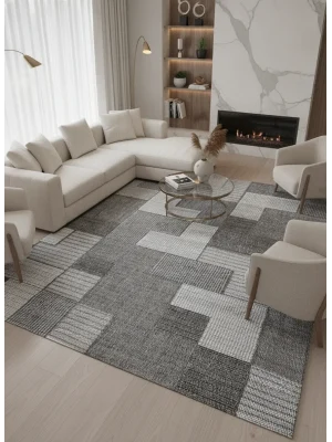 Narbe NB04 Bukle Modern Desenli Makine Halısı
