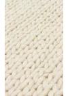 Jade Basketweave Cream Naturel Kazak Örgü Desenli El Dokuma Örgü Halı