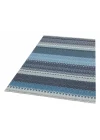 BODRUM KILIM 0121 Renkli Çift Taraflı Yıkanabilir Saçaklı Baskı Kilim