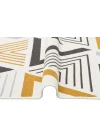 Arya Ar 18 Yellow Grey %100 Geri Dönüşümlü Pamuktan Çift Taraflı Yıkanabilir Modern Dekoratif Kilim