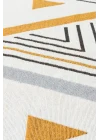 Arya Ar 18 Yellow Grey %100 Geri Dönüşümlü Pamuktan Çift Taraflı Yıkanabilir Modern Dekoratif Kilim