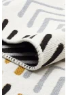 Arya Ar 19 White Black %100 Geri Dönüşümlü Pamuktan Çift Taraflı Yıkanabilir Modern Dekoratif Kilim