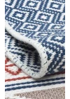 Arya Ar 26 Navy Beige %100 Geri Dönüşümlü Pamuktan Çift Taraflı Yıkanabilir Modern Dekoratif Kilim