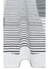 Arya Ar 25 White Black %100 Geri Dönüşümlü Pamuktan Çift Taraflı Yıkanabilir Modern Dekoratif Kilim