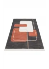Arya Ar 36 Black Terra %100 Geri Dönüşümlü Pamuktan Çift Taraflı Yıkanabilir Modern Dekoratif Kilim