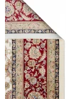 İsfahan 03 Cream Red Klasik Desenli Yüksek Kalite Sık Dokuma Makine Halısı