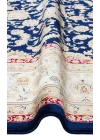 Isfahan 03 Navy Cream  Klasik Desenli Yüksek Kalite Sık Dokuma Makine Halısı