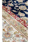Isfahan 03 Navy Cream  Klasik Desenli Yüksek Kalite Sık Dokuma Makine Halısı