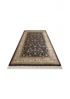 Isfahan 03 Navy Cream  Klasik Desenli Yüksek Kalite Sık Dokuma Makine Halısı