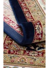 Isfahan 03 Navy Cream  Klasik Desenli Yüksek Kalite Sık Dokuma Makine Halısı