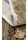 Isfahan 04 Cream Klasik Desenli Yüksek Kalite Sık Dokuma Makine Halısı
