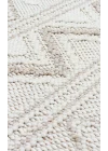 Motto MOT 03 White Beige Yumuşak Tuşeli Örgü Dokuma Modern Makine Halısı
