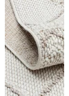 Motto MOT 03 White Beige Yumuşak Tuşeli Örgü Dokuma Modern Makine Halısı