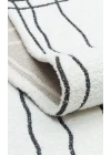 Nevada NVD 05 White Black Moroccon Tuşeli Hav Toz Vermez Kaymaz Tabanlı İnce Dokuma Modern Halı