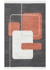 Arya Ar 36 Black Terra %100 Geri Dönüşümlü Pamuktan Çift Taraflı Yıkanabilir Modern Dekoratif Kilim