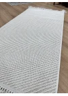 Melodi 31049A Beyaz Dekoratif Bukle İskandinav Desenli Makine Halısı