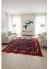 Afgan Plus 301 Kırmızı Etnik Afgan Desenli Makine Halısı