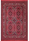 Afgan Plus 302 Kırmızı Etnik Afgan Desenli Makine Halısı