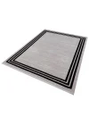 Allegro 2185 Siyah Dekoratif Modern Kaymaz Tabanlı Makine Halısı