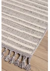 Astra 28052A Beyaz Gri Bukle Tekniğiyle Üretilmiş Modern Makine Halısı