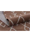 Otantik 3004 Kahve Dekoratif Modern Kaymaz Tabanlı Makinede Yıkanabilir Halı Kilim