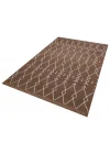 Otantik 3004 Kahve Dekoratif Modern Kaymaz Tabanlı Makinede Yıkanabilir Halı Kilim