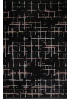 Otantik-FX 12A Siyah Multi Dekoratif Modern Kaymaz Tabanlı Makinede Yıkanabilir Halı Kilim