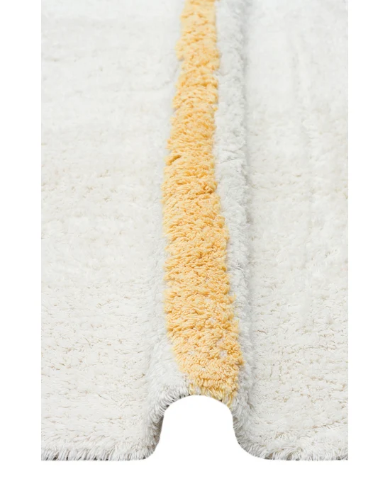 COTTON BOON HALI 0021 Yıkanabilir Kaymaz Tabanlı Naturel Pamuk Bebek Halısı