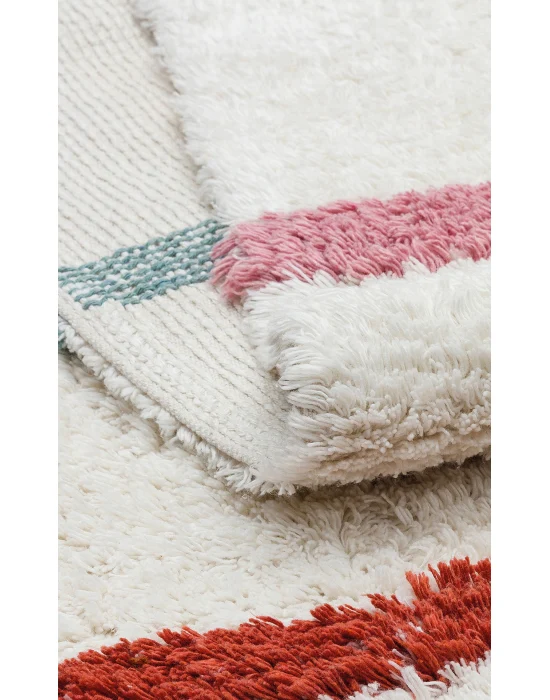 COTTON BOON HALI 0021 Yıkanabilir Kaymaz Tabanlı Naturel Pamuk Bebek Halısı