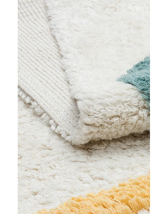 COTTON BOON HALI 0022 Yıkanabilir Kaymaz Tabanlı Naturel Pamuk Bebek Halısı
