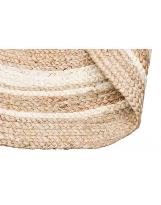 Juno Jüt Ech 01 Natural White Flatweave El Dokuma Naturel Jüt Hasır Halı