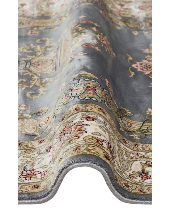 Isfahan Scd 01 Grey Klasik Desenli Yüksek Kalite Sık Dokuma Seccade