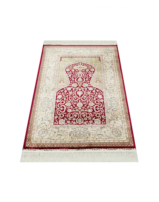 Isfahan Scd 02 Red Klasik Desenli Yüksek Kalite Sık Dokuma Seccade