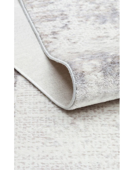 SATEEN HALI 0763 Yıkanabilir Kaymaz Tabanlı Hav Vermez Sık Dokuma Modern Halı