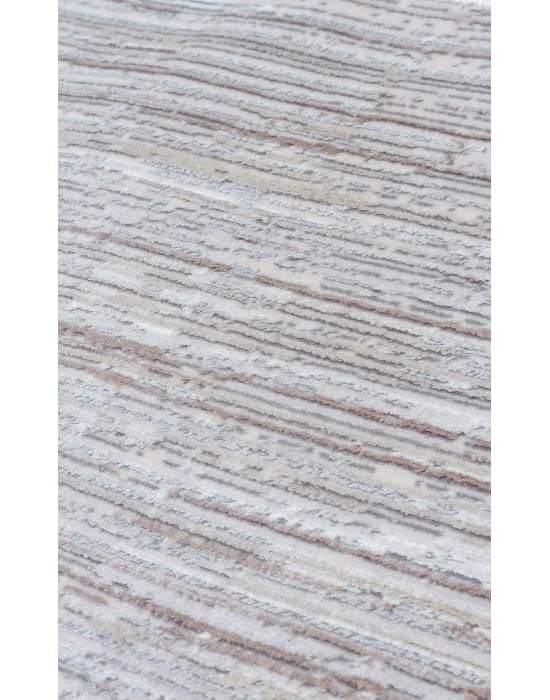 SATEEN HALI 0810 Yıkanabilir Kaymaz Tabanlı Hav Vermez Sık Dokuma Modern Halı
