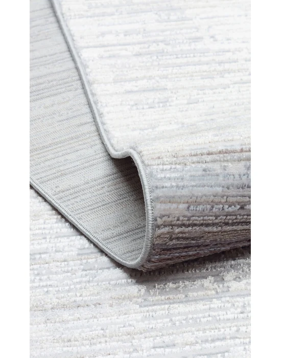 SATEEN HALI 0810 Yıkanabilir Kaymaz Tabanlı Hav Vermez Sık Dokuma Modern Halı