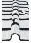 Arya Neo Arn 01 White Black Yıkanabilir Kaymaz Tabanlı Modern Pamuk Kilim