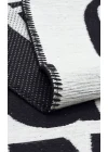 Arya Neo Arn 01 White Black Yıkanabilir Kaymaz Tabanlı Modern Pamuk Kilim