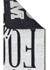 Arya Neo Arn 01 White Black Yıkanabilir Kaymaz Tabanlı Modern Pamuk Kilim