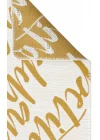 Arya Neo Arn 02 White Yellow Yıkanabilir Kaymaz Tabanlı Modern Pamuk Kilim