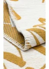 Arya Neo Arn 02 White Yellow Yıkanabilir Kaymaz Tabanlı Modern Pamuk Kilim