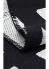 Arya Neo Arn 05 White Black Yıkanabilir Kaymaz Tabanlı Modern Pamuk Kilim