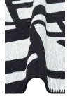 Arya Neo Arn 05 White Black Yıkanabilir Kaymaz Tabanlı Modern Pamuk Kilim