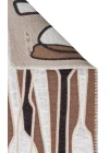 Arya Neo Arn 06 Brown White Yıkanabilir Kaymaz Tabanlı Modern Pamuk Kilim