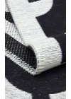 Arya Neo Arn 07 Whıte Black Yıkanabilir Kaymaz Tabanlı Modern Pamuk Kilim