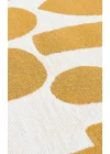 Arya Neo Arn 07 White Yellow Yıkanabilir Kaymaz Tabanlı Modern Pamuk Kilim