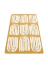 Arya Neo Arn 10 White Yellow Yıkanabilir Kaymaz Tabanlı Modern Pamuk Kilim
