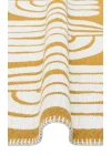 Arya Neo Arn 10 White Yellow Yıkanabilir Kaymaz Tabanlı Modern Pamuk Kilim