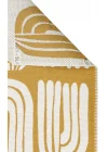 Arya Neo Arn 10 White Yellow Yıkanabilir Kaymaz Tabanlı Modern Pamuk Kilim